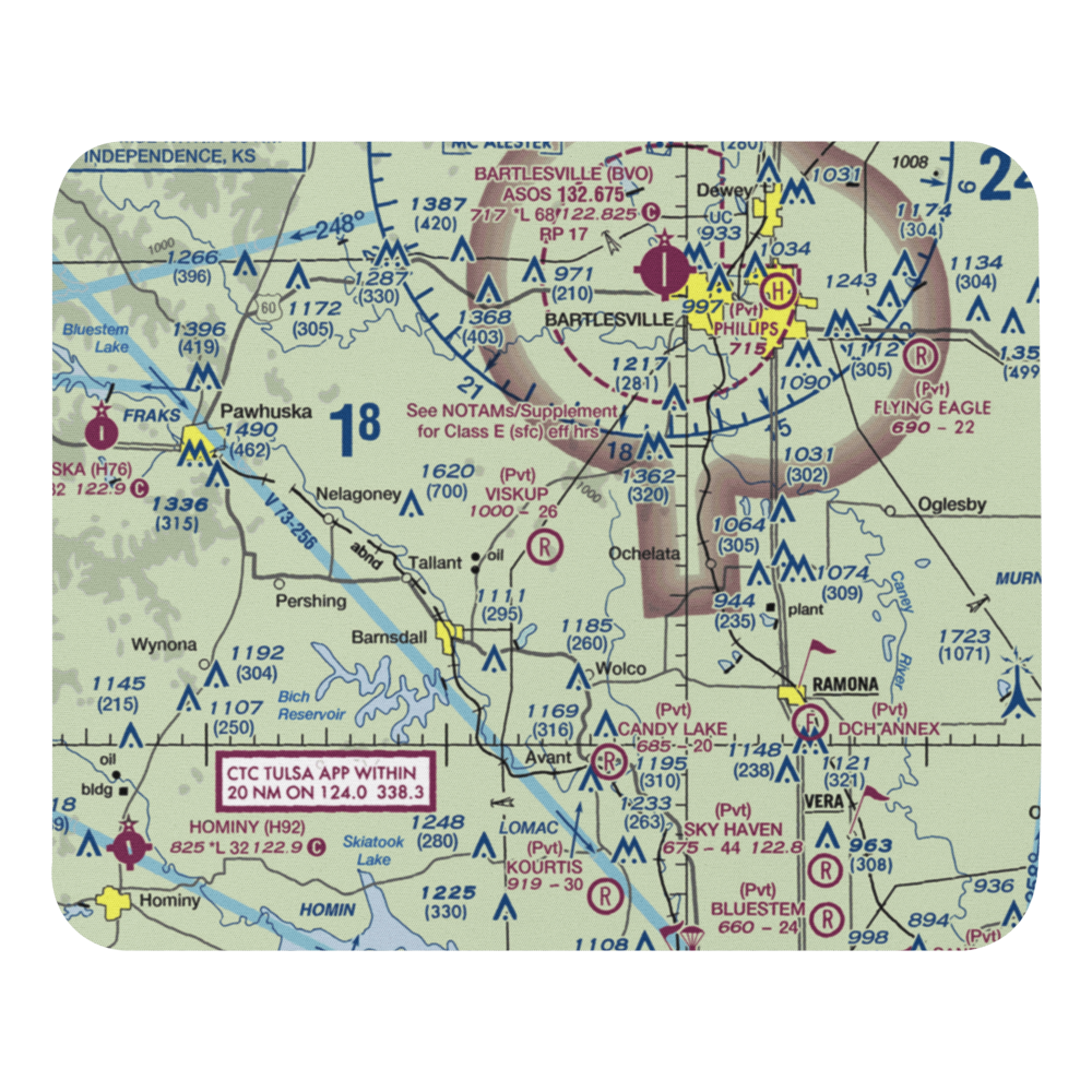 Viskup Family Field (0OK2) VFR Sectional Mouse Pad 