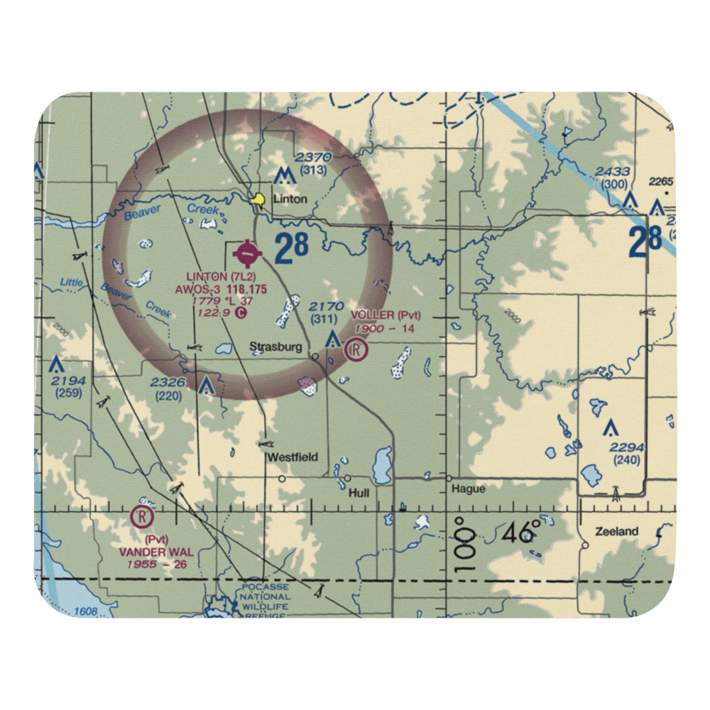 Voller Airport (ND41) VFR Sectional Mouse Pad 