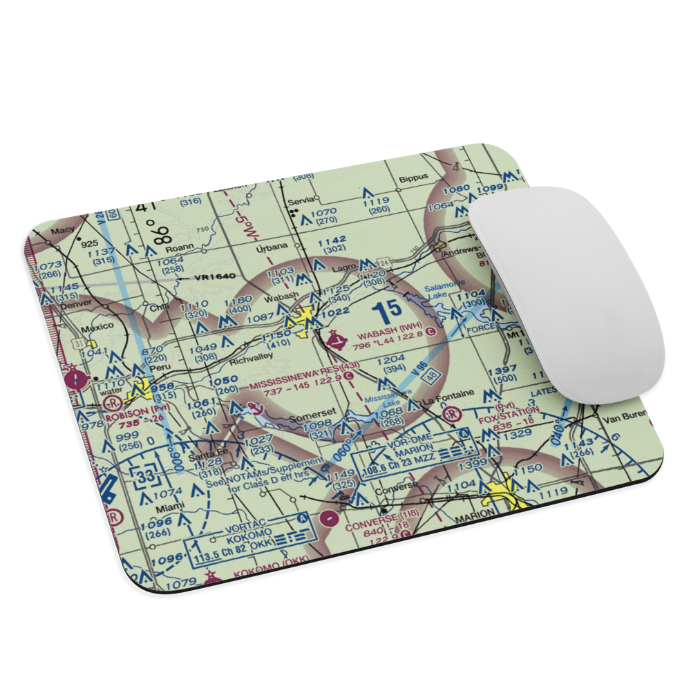 Wabash Municipal Airport (IWH) VFR Sectional Mouse Pad 