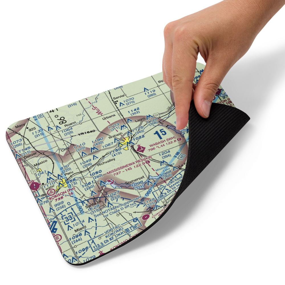 Wabash Municipal Airport (IWH) VFR Sectional Mouse Pad 
