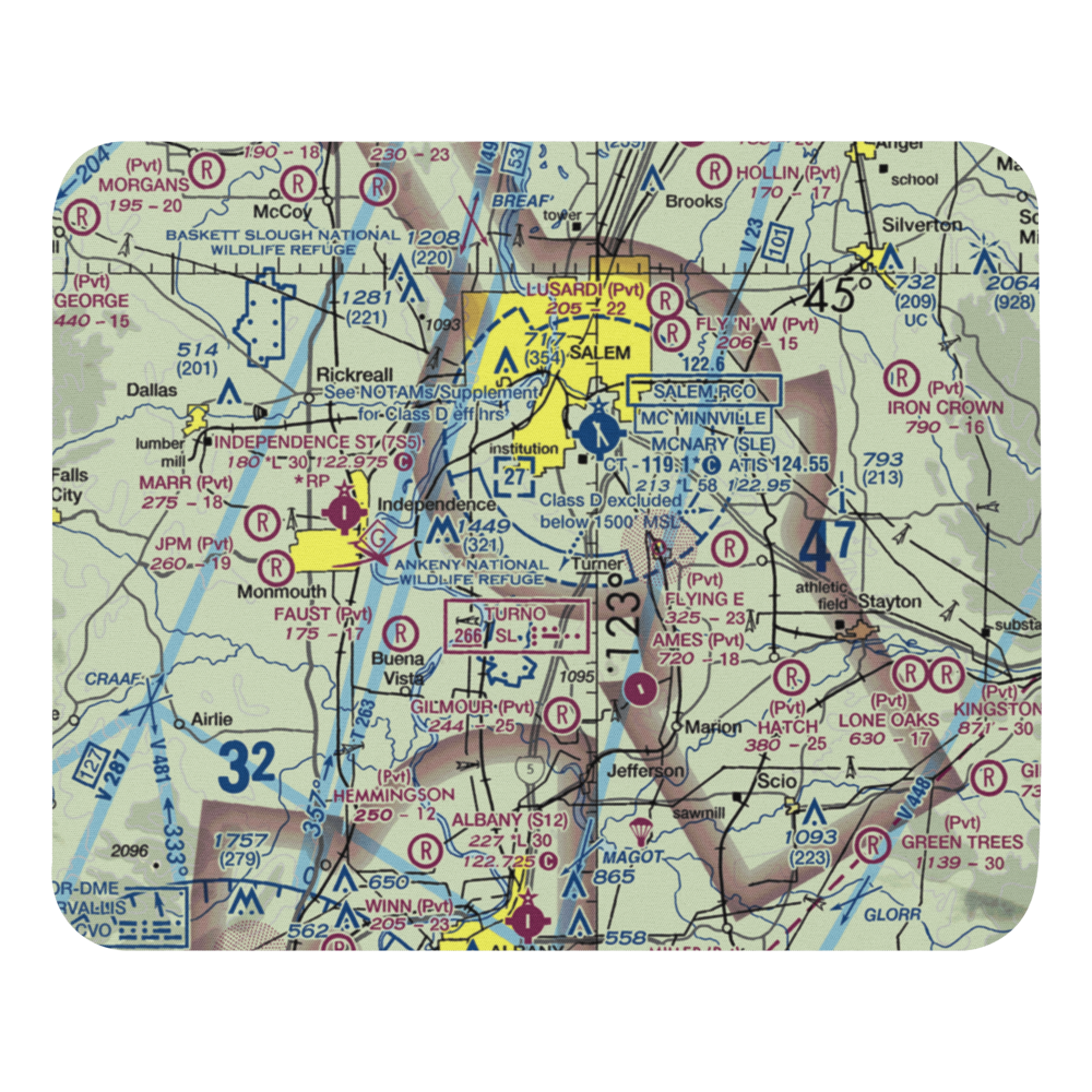 Wagoner Airport (4OR8) VFR Sectional Mouse Pad 