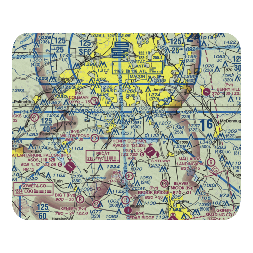Walker Field (GA90) VFR Sectional Mouse Pad 