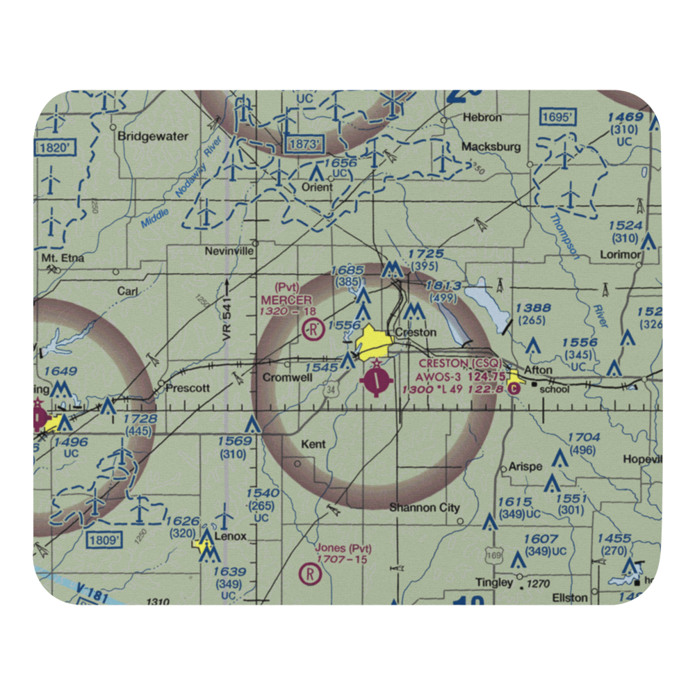 Wallace Field (1IA4) VFR Sectional Mouse Pad 