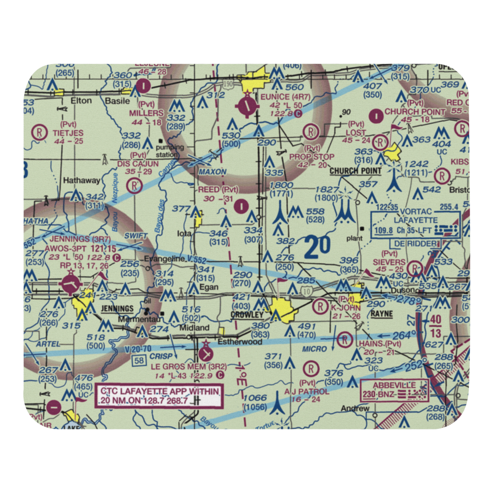 Walsh Airport (LA90) VFR Sectional Mouse Pad 