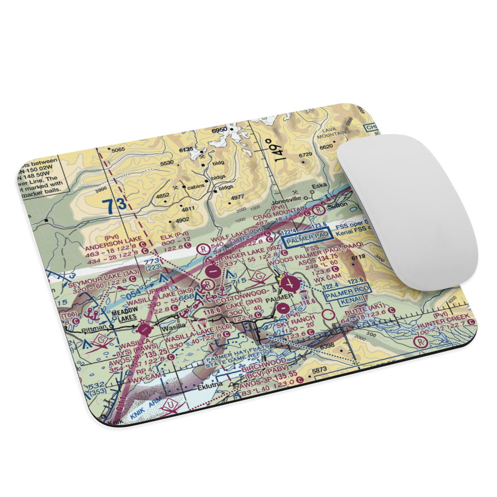 Wasilla Creek Airpark (05AK) VFR Sectional Mouse Pad 