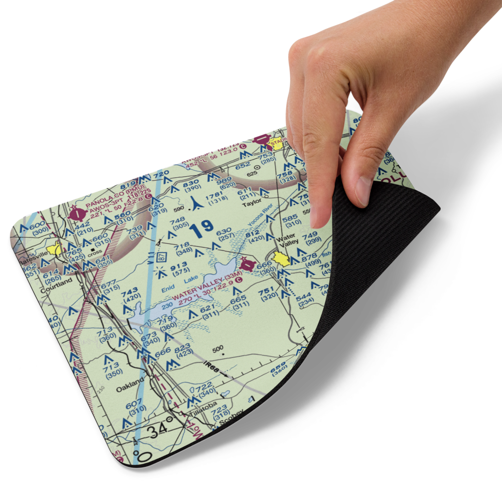 Water Valley Municipal Airport (33M) VFR Sectional Mouse Pad 