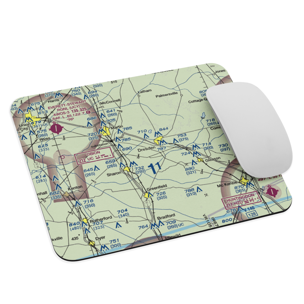 Wayne's World Airport (3TN3) VFR Sectional Mouse Pad 