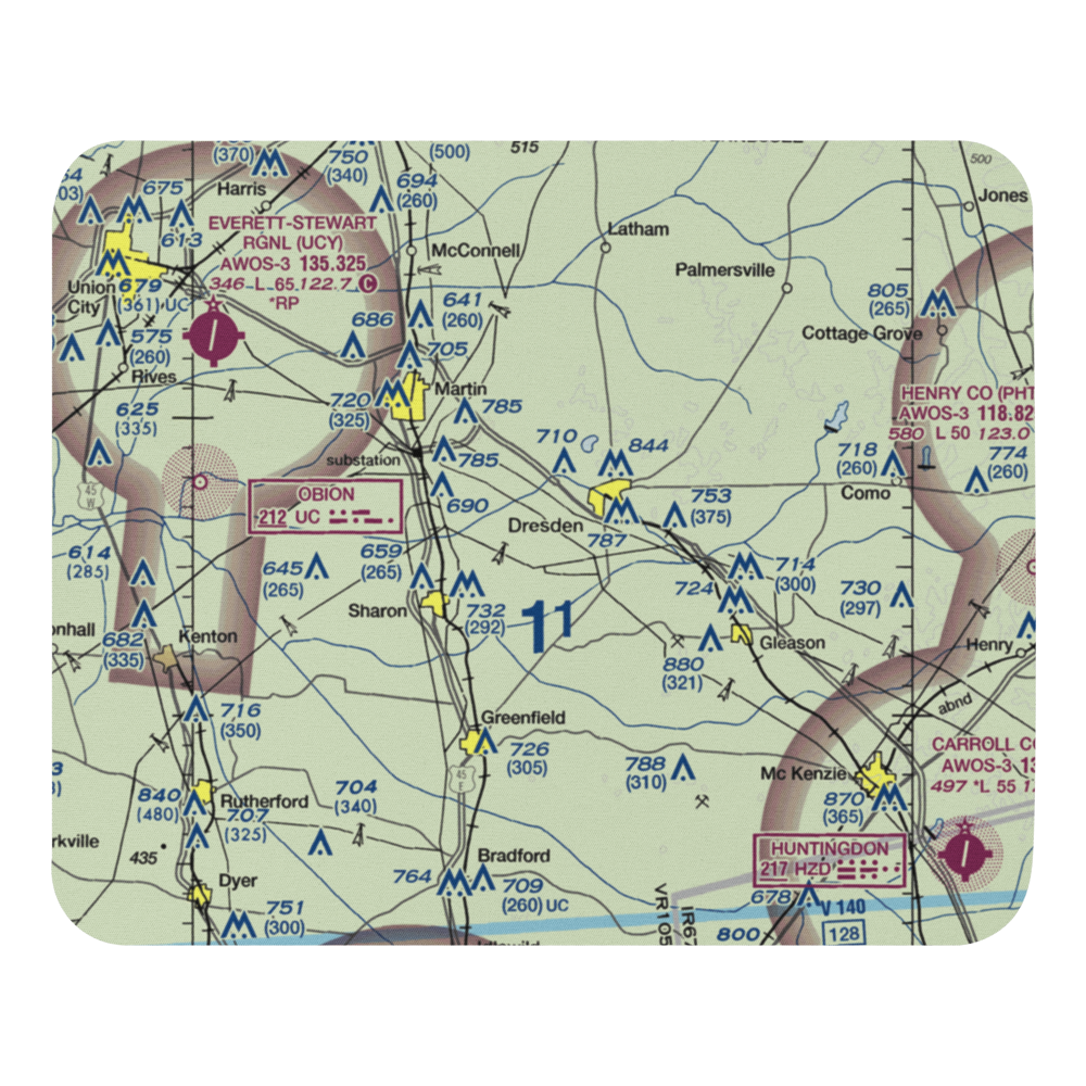 Wayne's World Airport (3TN3) VFR Sectional Mouse Pad 