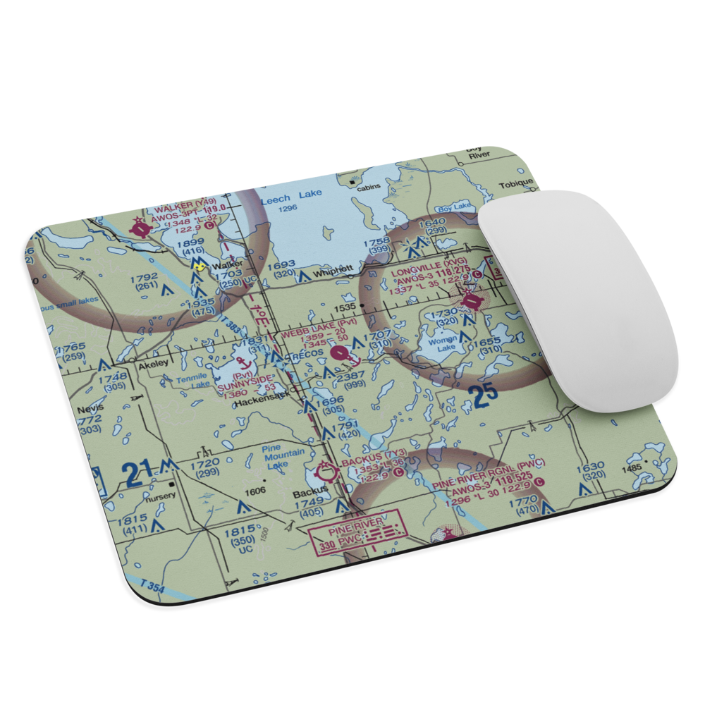 Webb Lake Airport (MN00) VFR Sectional Mouse Pad 