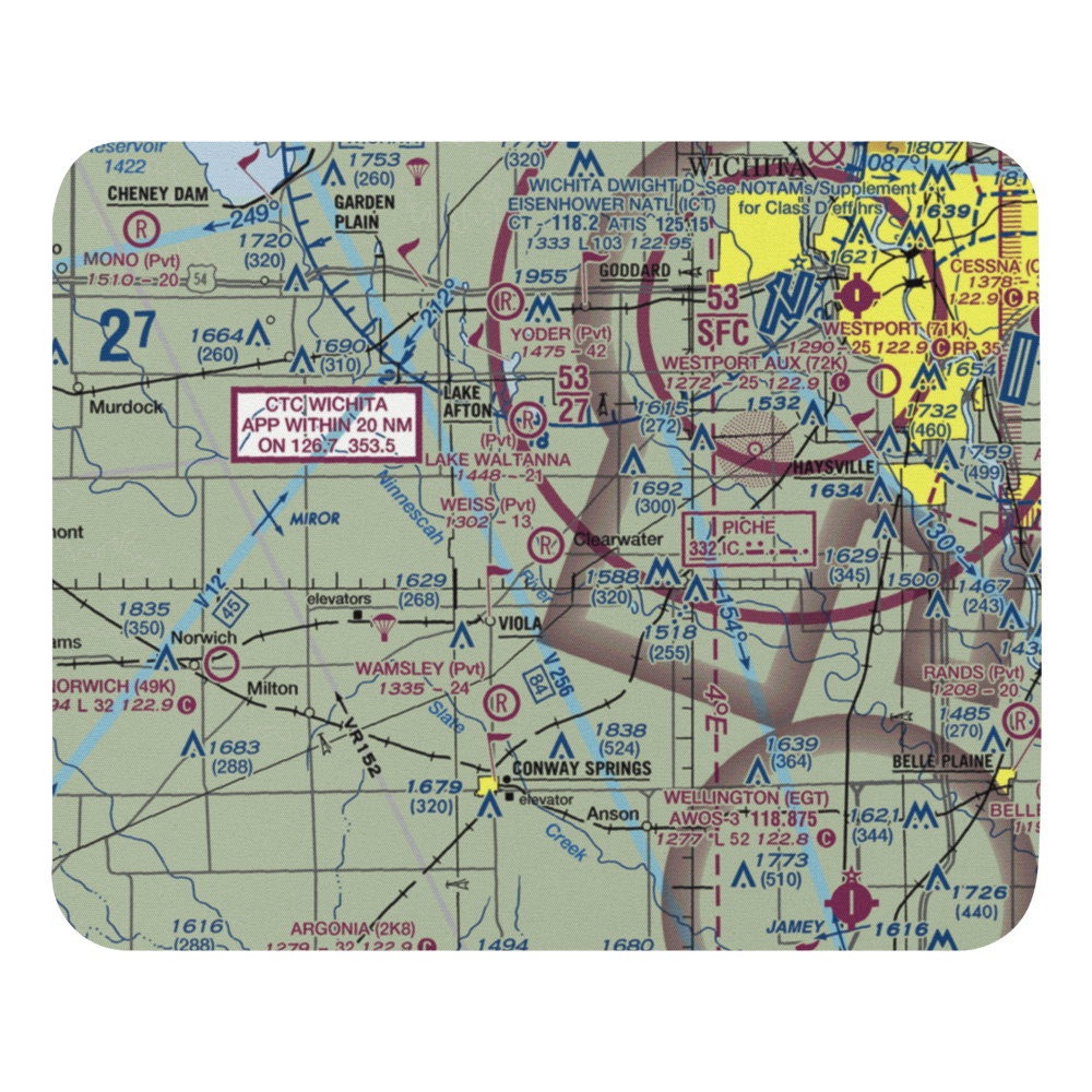 Weiss Acres Airport (24KS) VFR Sectional Mouse Pad 