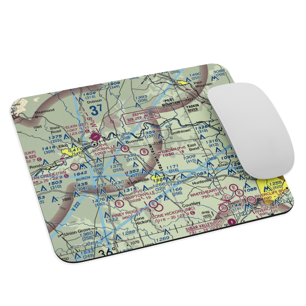 Welborn Farm Airport (3NC1) VFR Sectional Mouse Pad 