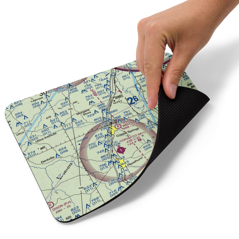 Wells Farm Airport (6MS2) VFR Sectional Mouse Pad 
