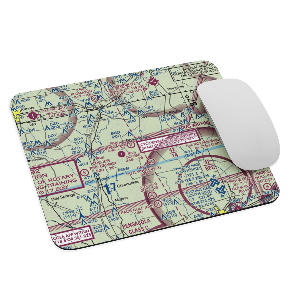 Wells Flying Service Airport (14FL) VFR Sectional Mouse Pad 