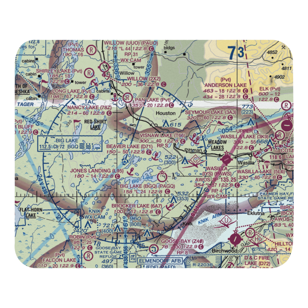 West Beaver Seaplane Base (AA01) VFR Sectional Mouse Pad 