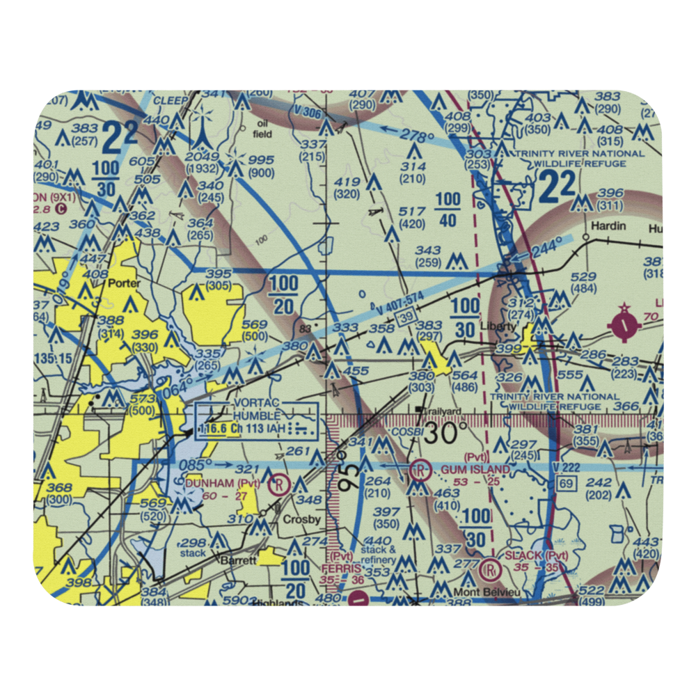 West Liberty Airport (TS35) VFR Sectional Mouse Pad 