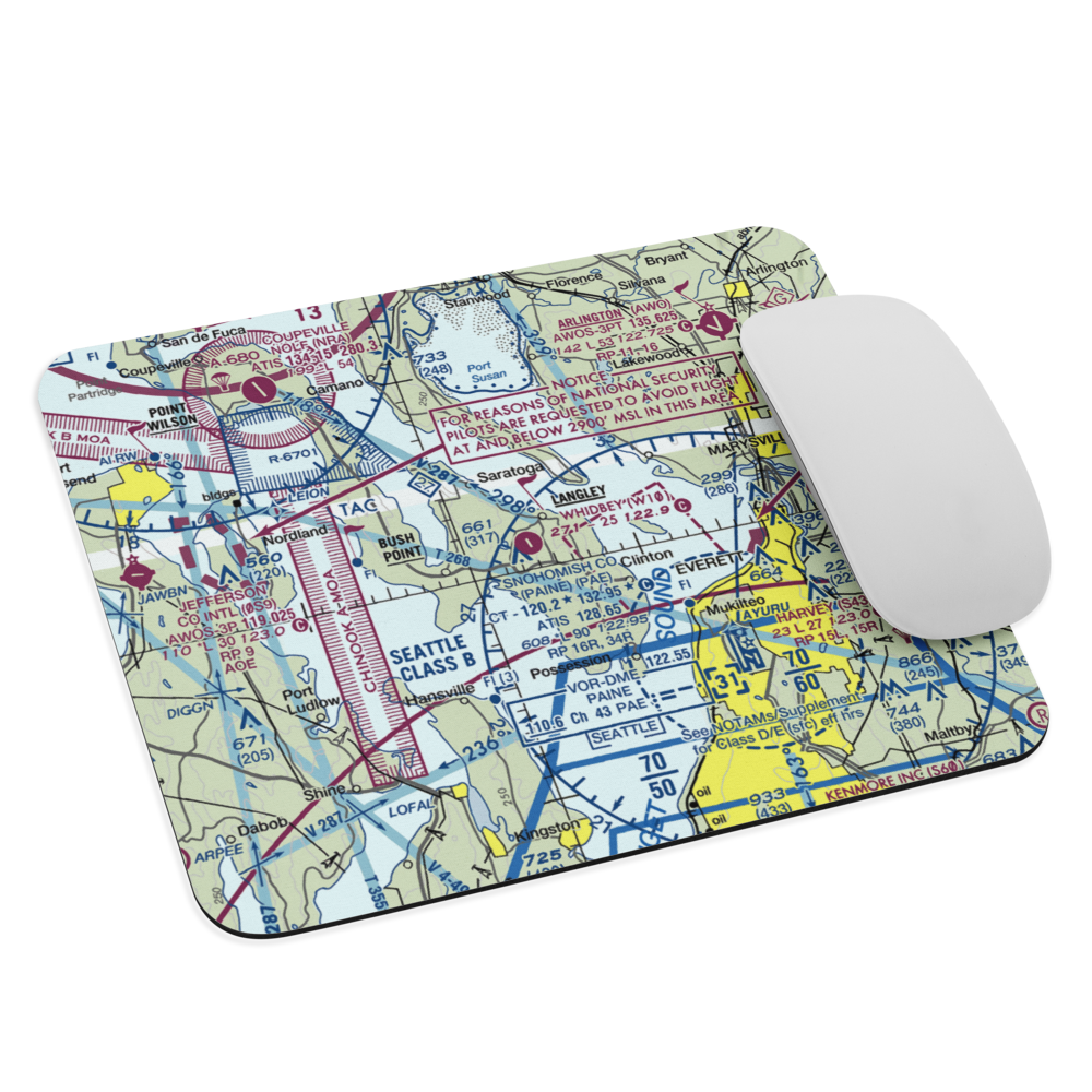 Whidbey Air Park (W10) VFR Sectional Mouse Pad 