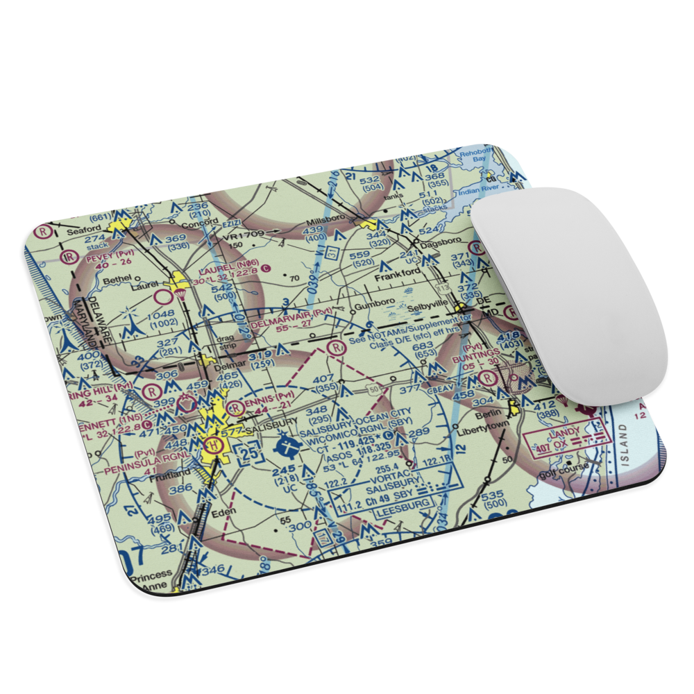 White's Airstrip (6MD8) VFR Sectional Mouse Pad 