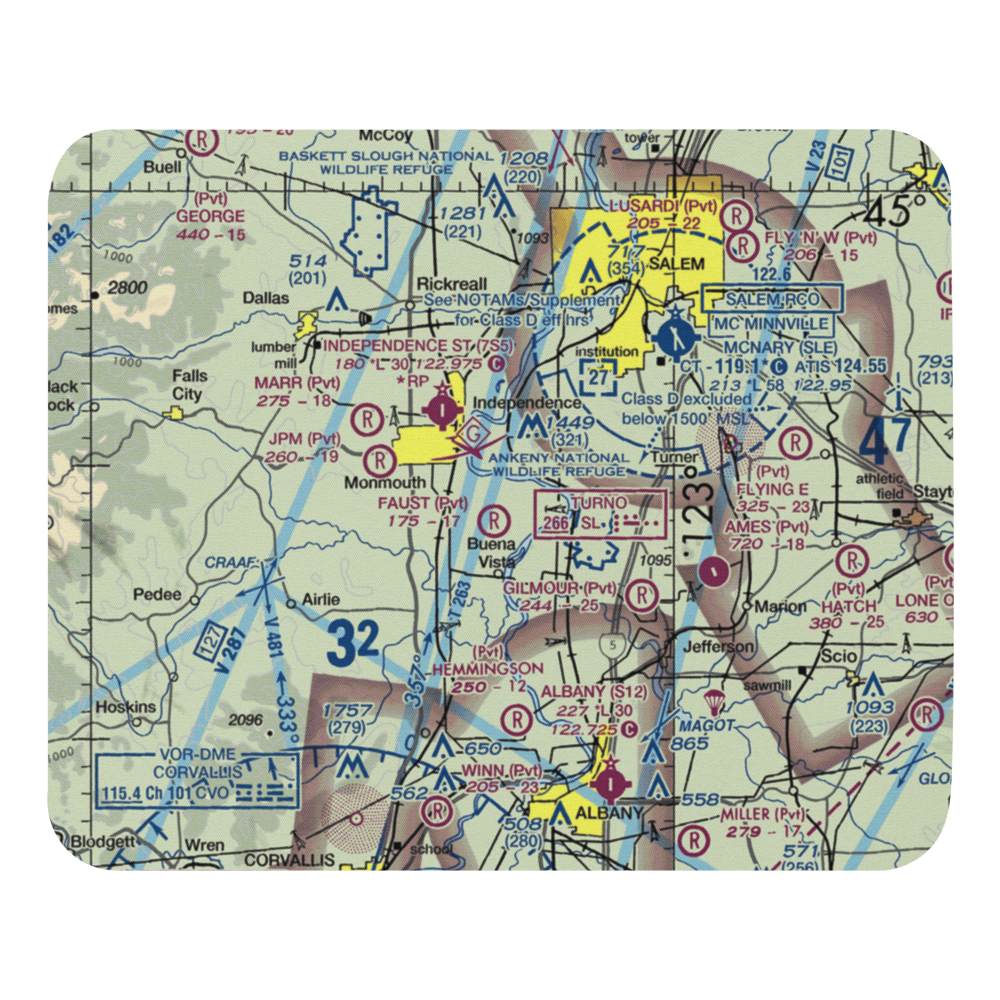 Wigrich Airport (OR85) VFR Sectional Mouse Pad 