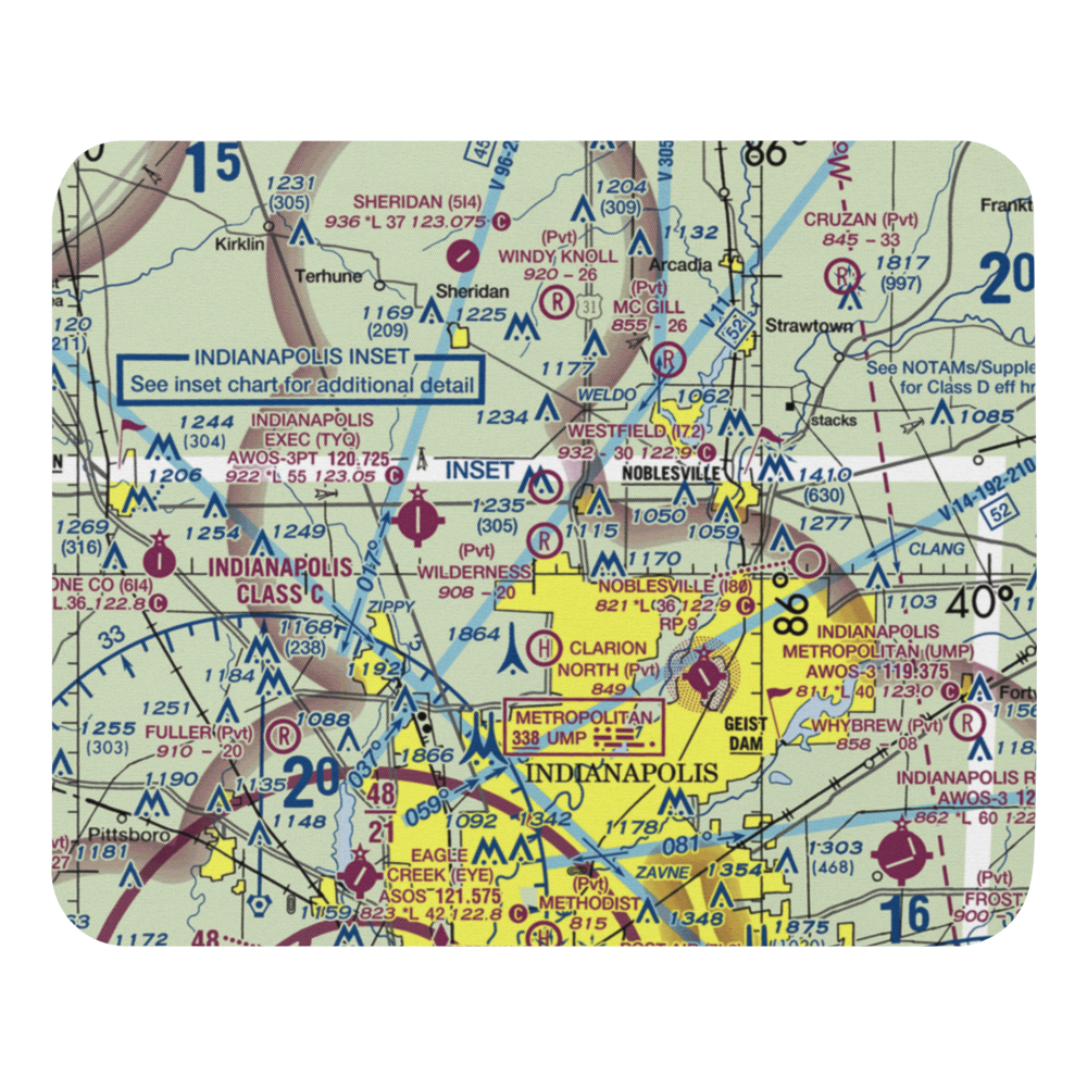 Wilderness Field (IN60) VFR Sectional Mouse Pad 