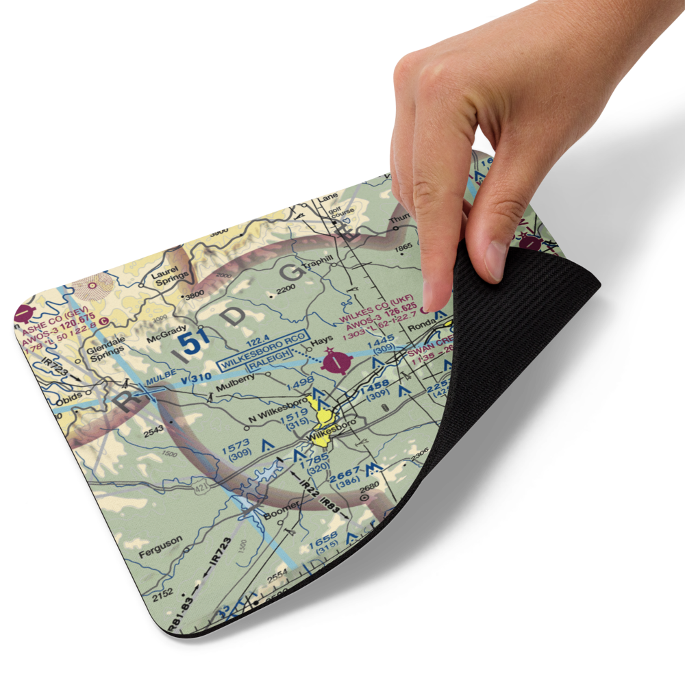 Wilkes County Airport (UKF) VFR Sectional Mouse Pad 