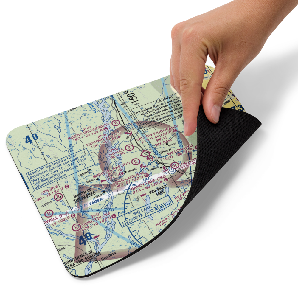 Willow Seaplane Base (2X2) VFR Sectional Mouse Pad 