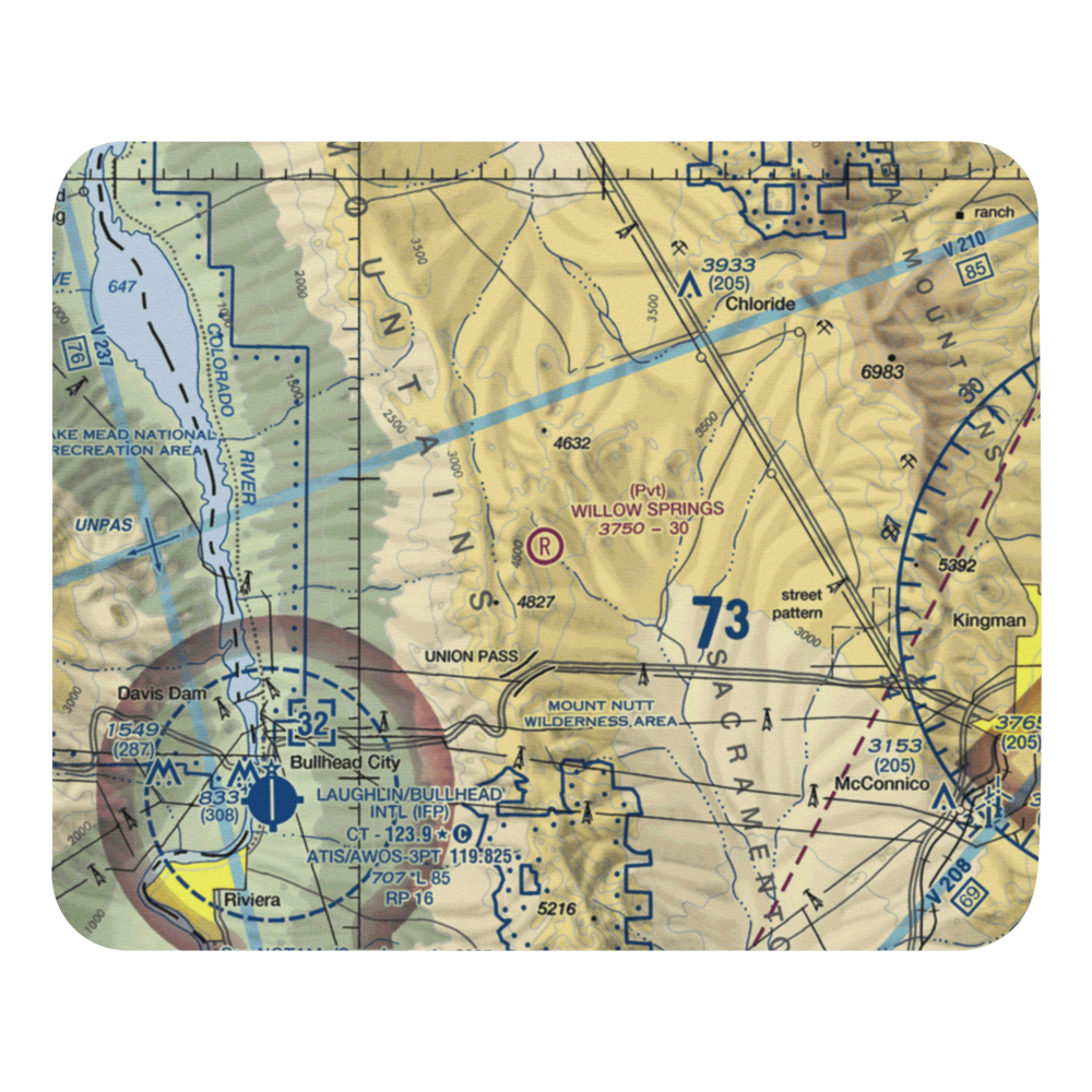Willow Springs Ranch Airport (1AZ8) VFR Sectional Mouse Pad 