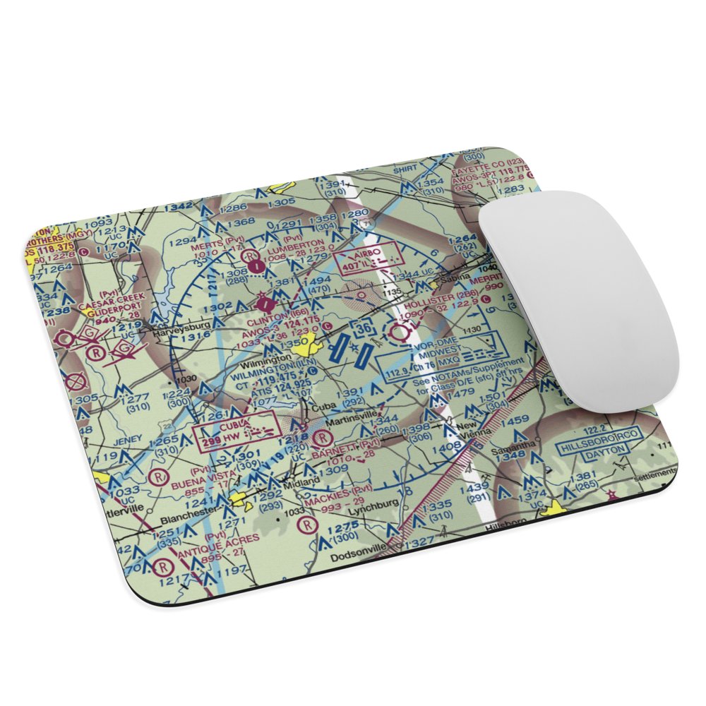 Wilmington Airpark (ILN) VFR Sectional Mouse Pad 