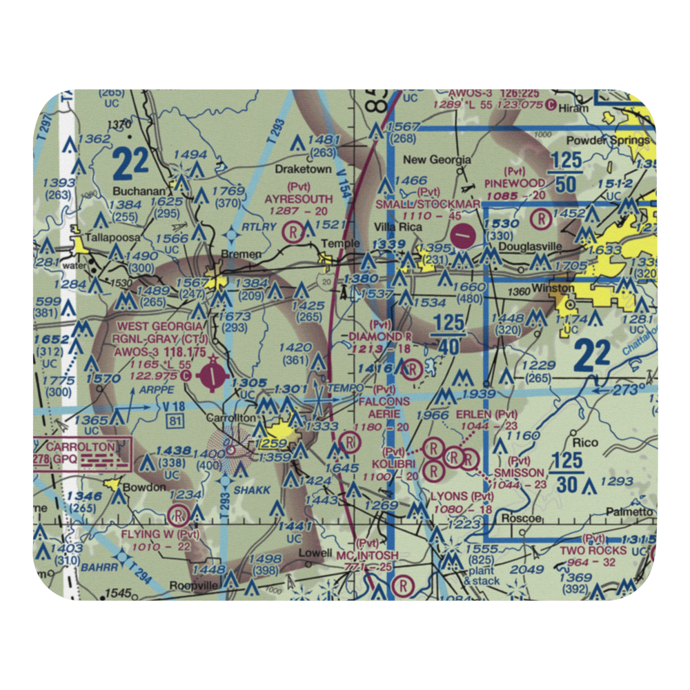 Wilson International Airport (27GA) VFR Sectional Mouse Pad 