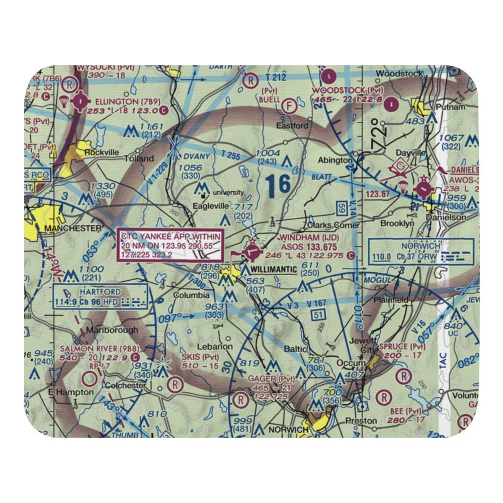 Windham Airport (IJD) VFR Sectional Mouse Pad 
