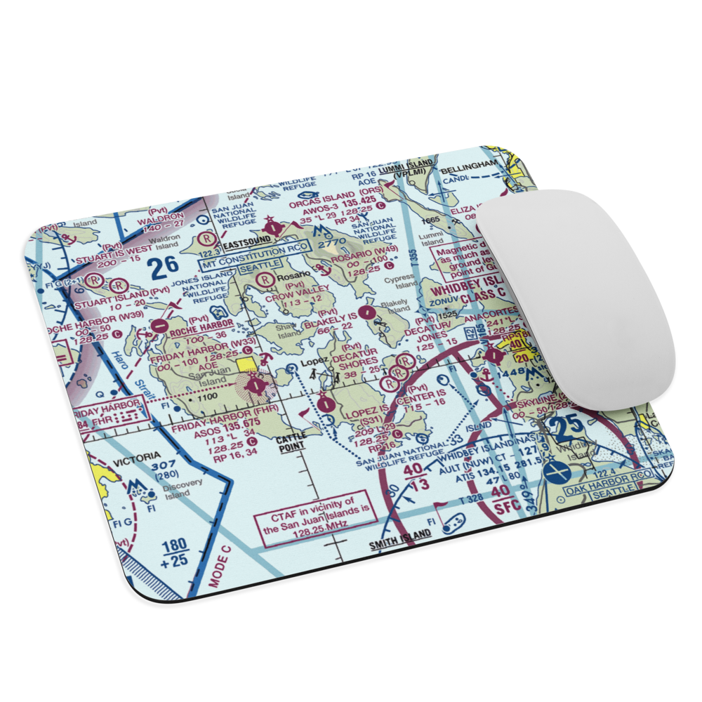 Windsock Airport (4WA4) VFR Sectional Mouse Pad 
