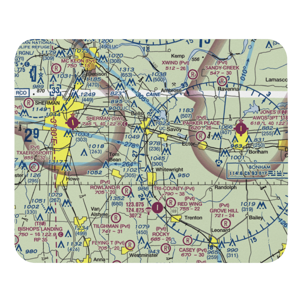Windwood Farm Airport (65TE) VFR Sectional Mouse Pad 