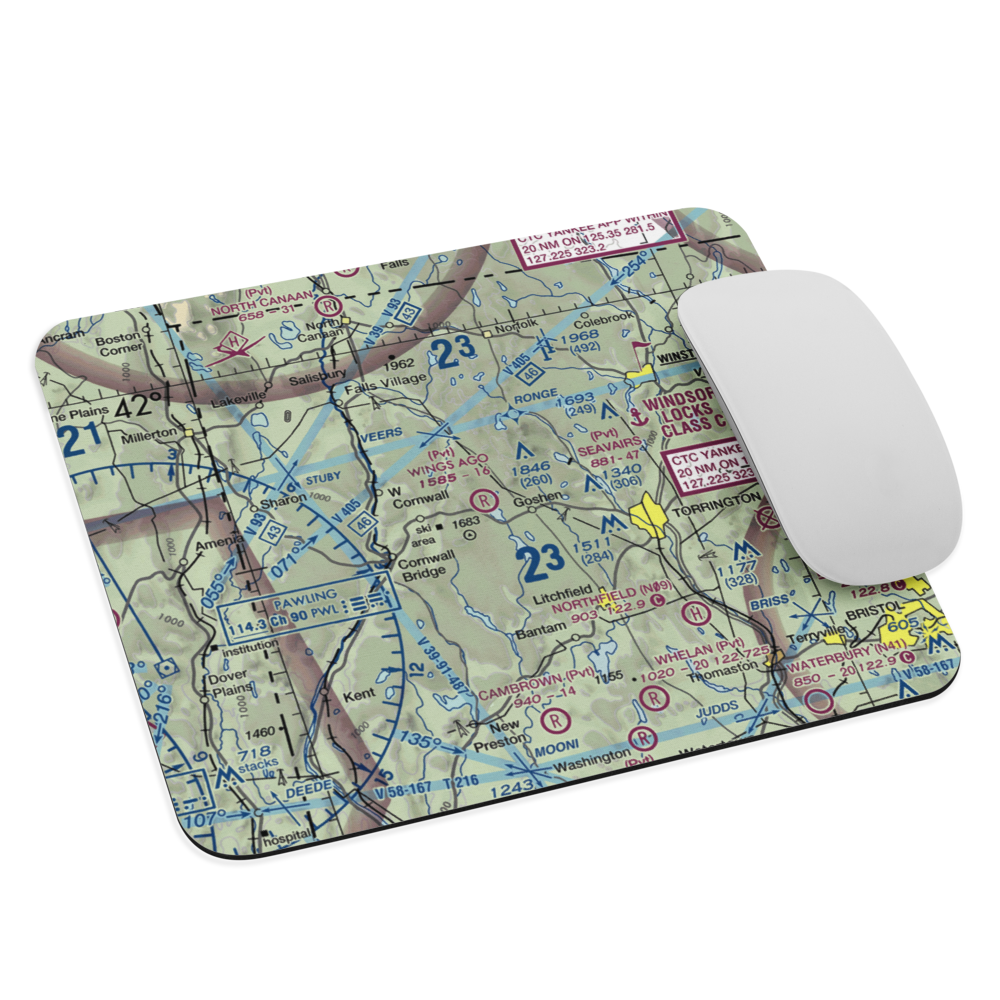 Wings Ago Airstrip (CT42) VFR Sectional Mouse Pad 