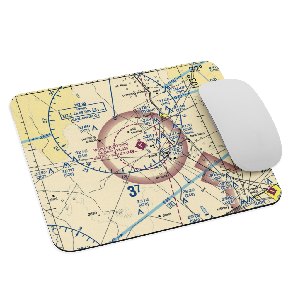 Winkler County Airport (INK) VFR Sectional Mouse Pad 