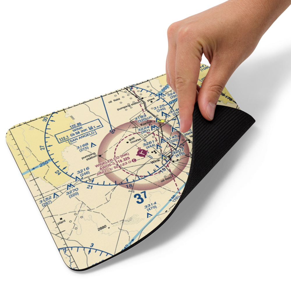Winkler County Airport (INK) VFR Sectional Mouse Pad 