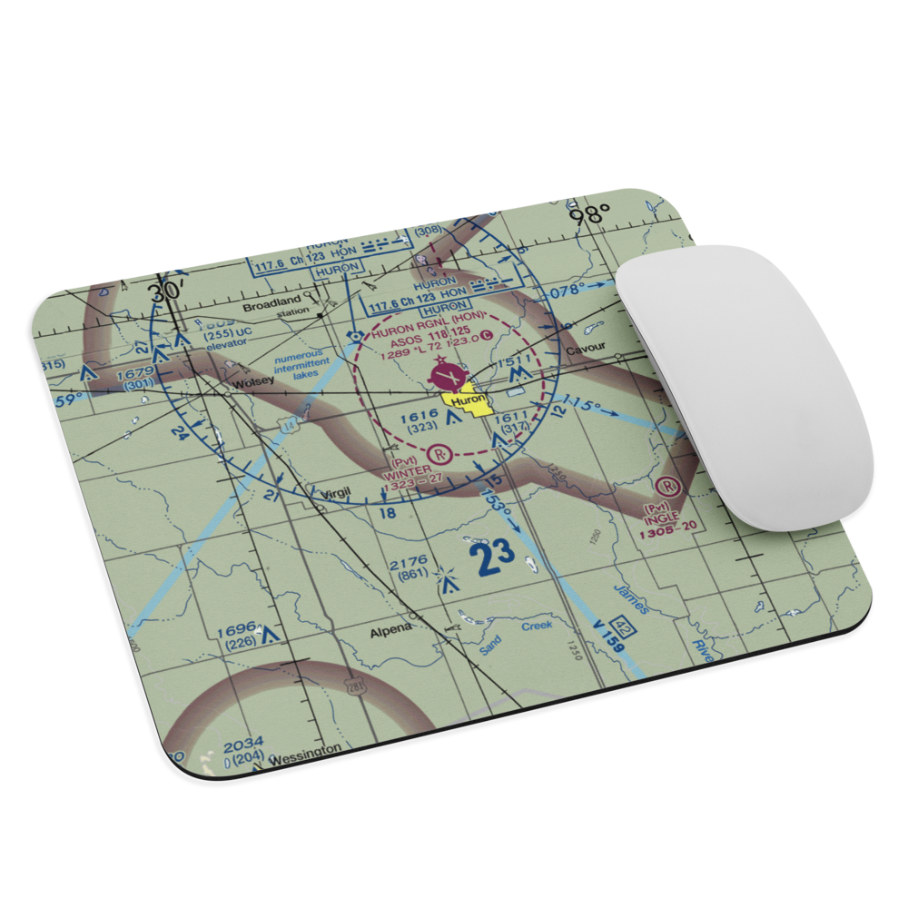 Winter Airfield (SD55) VFR Sectional Mouse Pad 