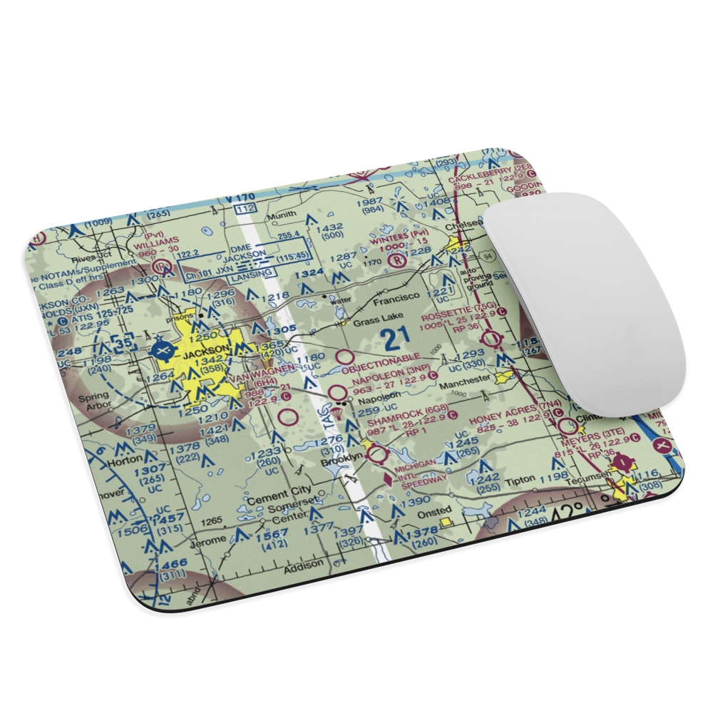 Wolf Lake Airport (26W) VFR Sectional Mouse Pad 