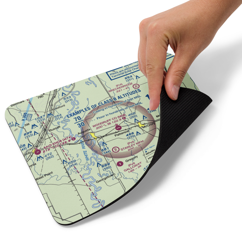 Woodruff County Airport (M60) VFR Sectional Mouse Pad 