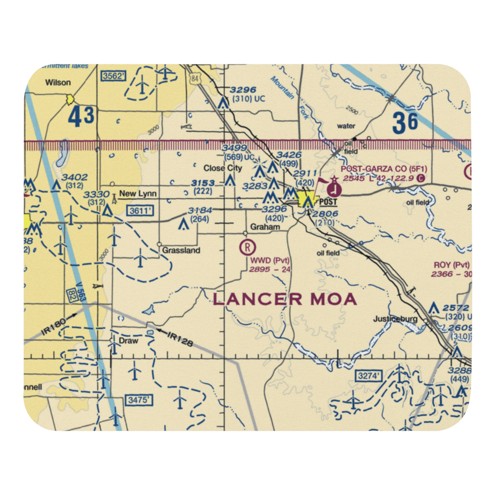 WWD Farms Airport (US-0735) VFR Sectional Mouse Pad 