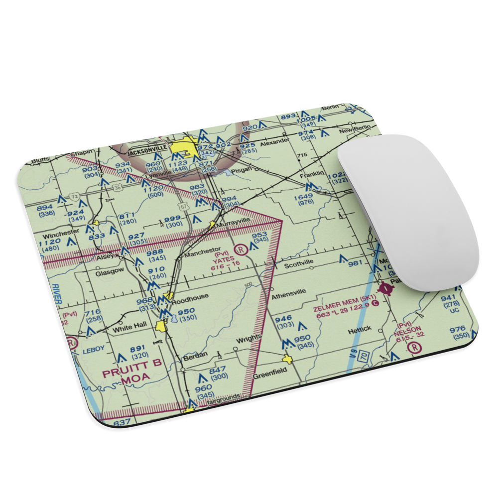 Yates RLA Airport (IL29) VFR Sectional Mouse Pad 
