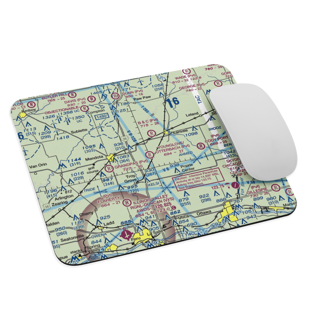 Younglove/Otterbach Airport (IL55) VFR Sectional Mouse Pad 