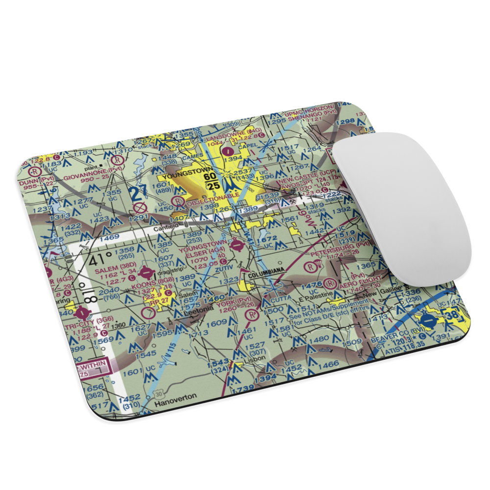 Youngstown Elser Metro Airport (4G4) VFR Sectional Mouse Pad 