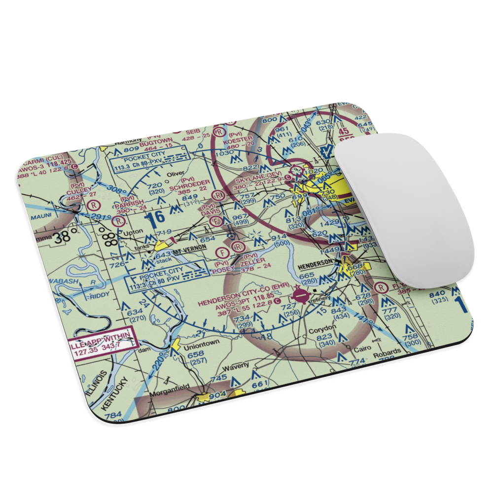 Zeller Elev County Airport (IN23) VFR Sectional Mouse Pad 