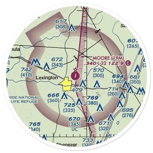 C. A. Moore Airport (19M) VFR Sectional Sticker (20 mile)