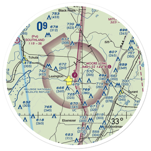 C. A. Moore Airport (19M) VFR Sectional Sticker (30 mile)