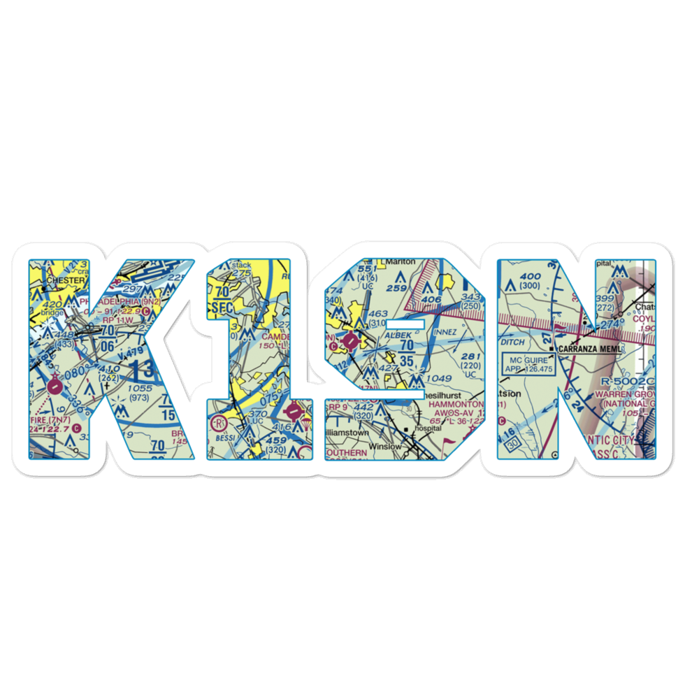 Camden County Airport (19N) VFR Sectional Sticker 