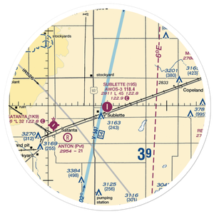 Sublette Municipal Airport (19S) VFR Sectional Sticker (30 mile)