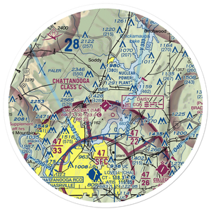 Dallas Bay Sky Park Airport (1A0) VFR Sectional Sticker (30 mile)