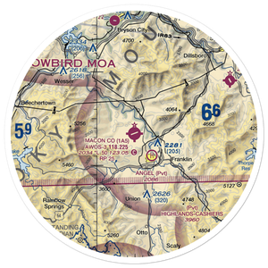 Macon County Airport (1A5) VFR Sectional Sticker (30 mile)