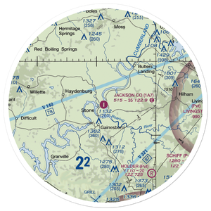 Jackson County Airport (1A7) VFR Sectional Sticker (30 mile)
