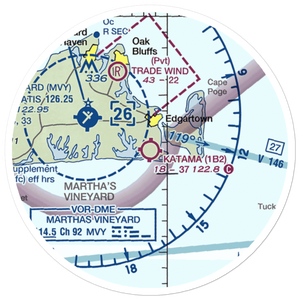 Katama Airpark (1B2) VFR Sectional Sticker (20 mile)